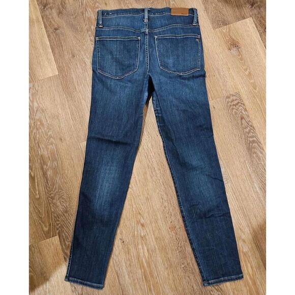 Madewell 10 inch High Rise Skinny Dark Blue Jeans Size 30 - Picture 2 of 5
